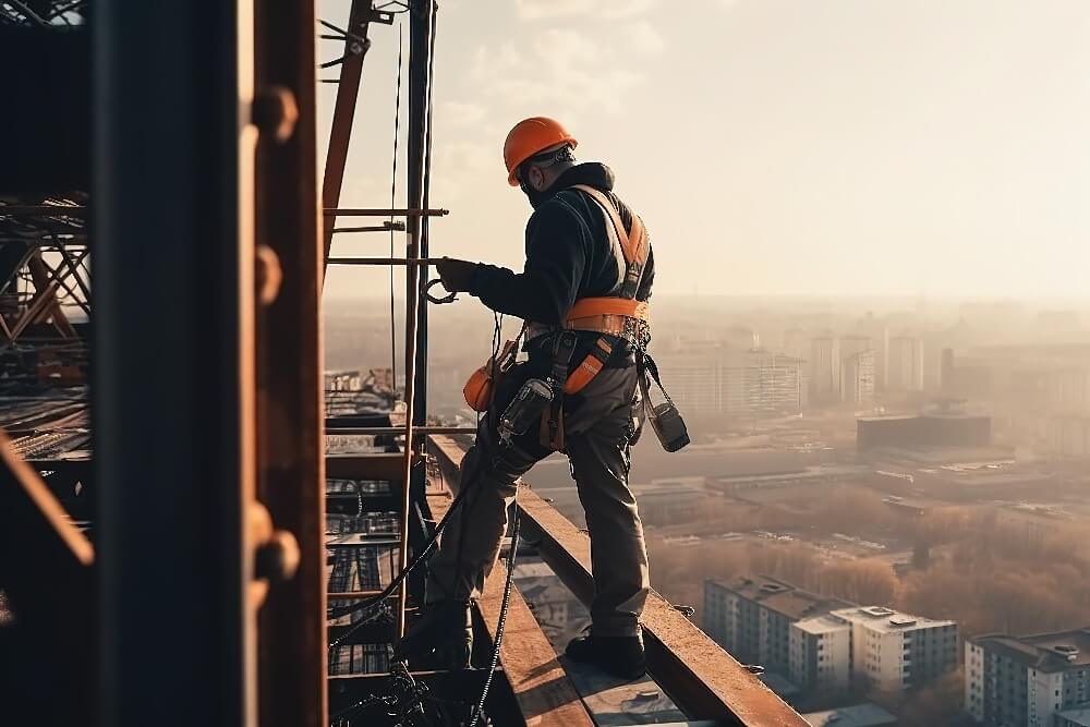 construction worker on a skyscraper